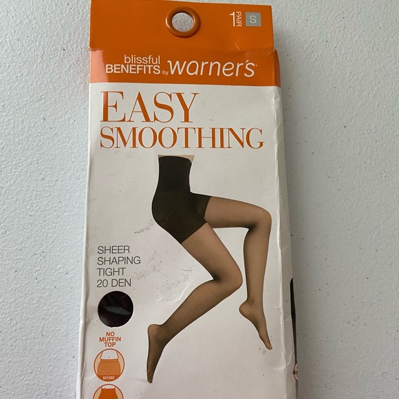 Warner's Accessories - NEW Blissful Benefits by Warner’s women’s black easy smooth sheer shaping tights
